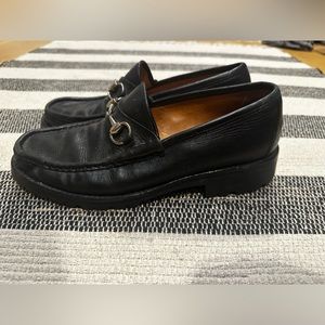 Gucci black horsebit loafers